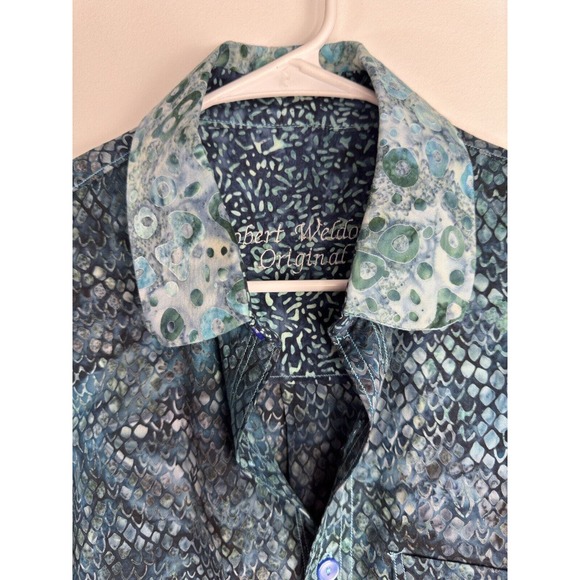 Rare Robert Weldon Original Lot Of 3 Abstract Button Down Shirts Sz Medi… - Picture 8 of 11